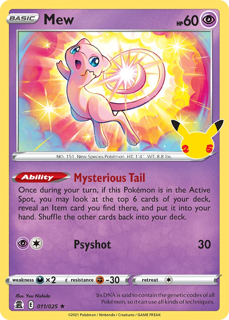 Mew 011 Celebrations Pokemon Card