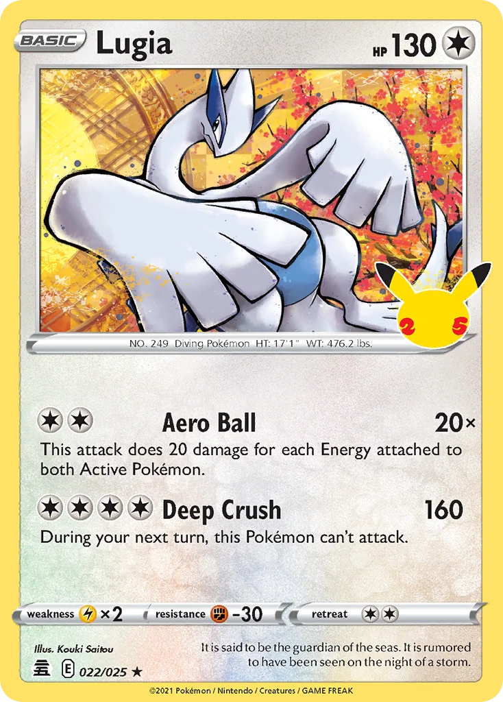 Lugia 022 Celebrations Pokemon Card