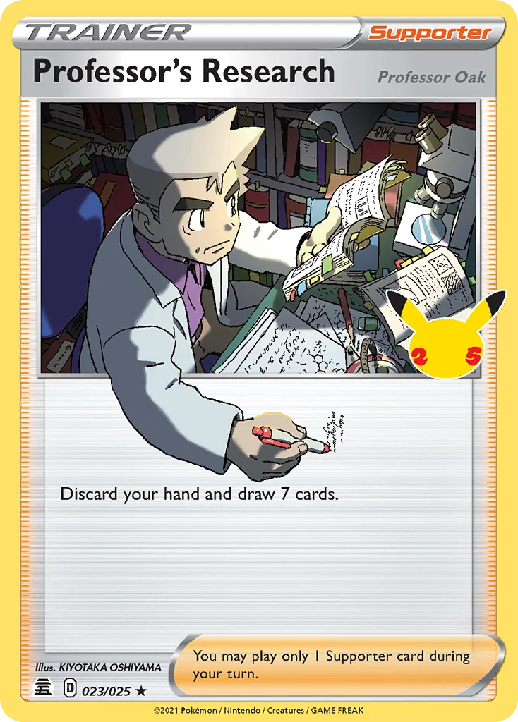 Professor's Research (Professor Oak) 023 Celebrations Pokemon Card