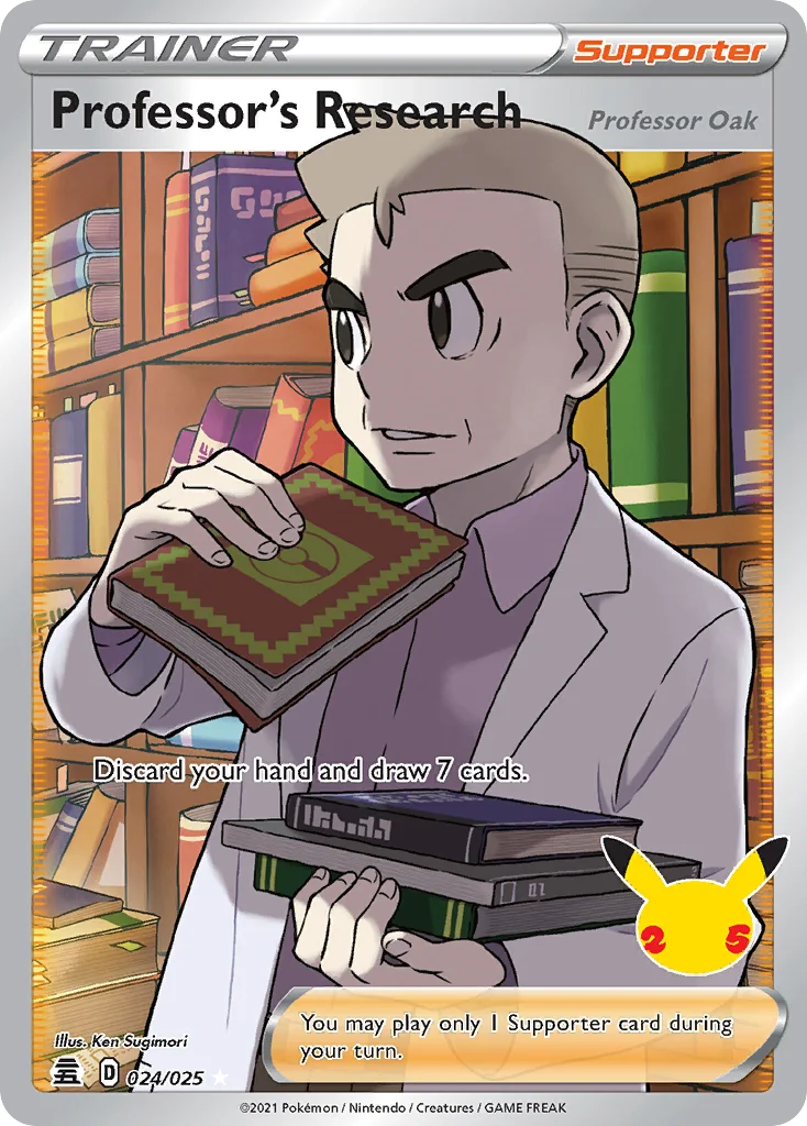 Professor's Research (Professor Oak) 024 Celebrations Pokemon Card