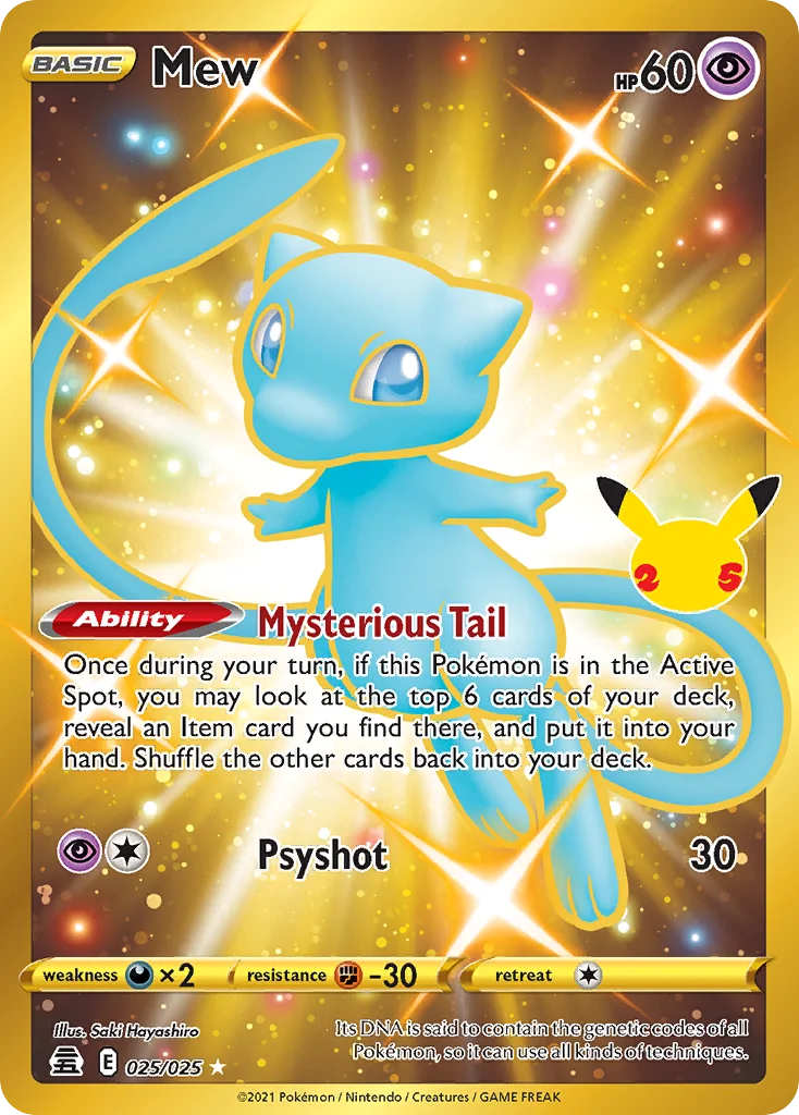 Mew 025 Celebrations Pokemon Card