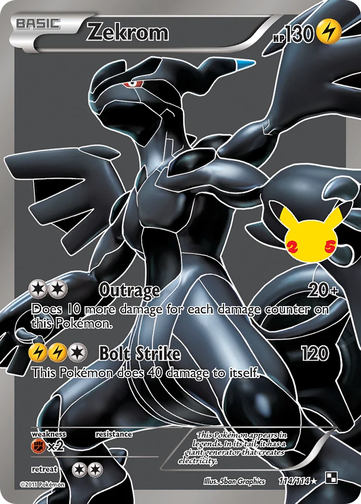 Zekrom CC114 Celebrations Pokemon Card