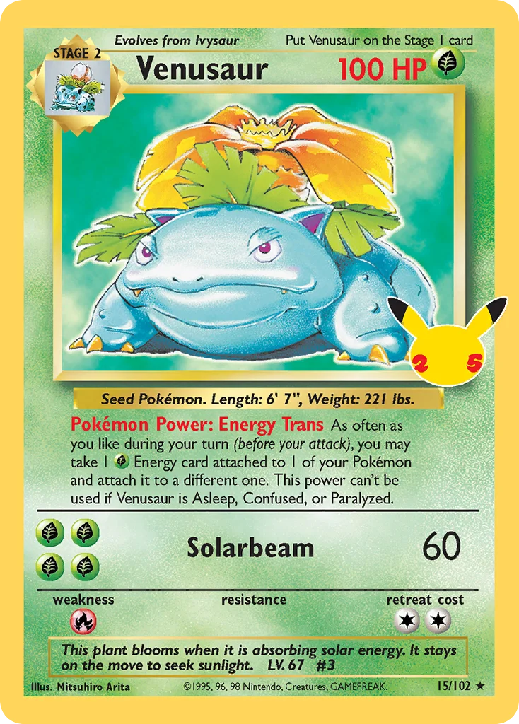 Venusaur CC15 Celebrations Pokemon Card