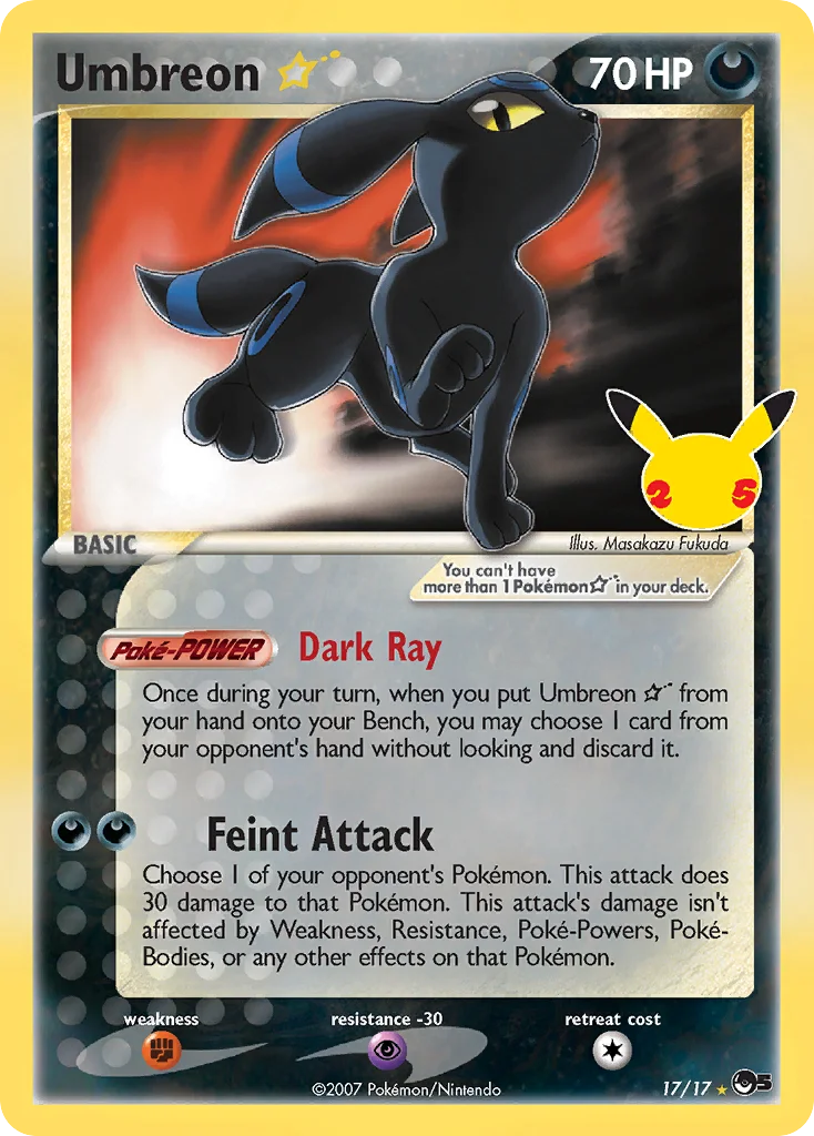 Umbreon ☆ CC17 Celebrations Pokemon Card