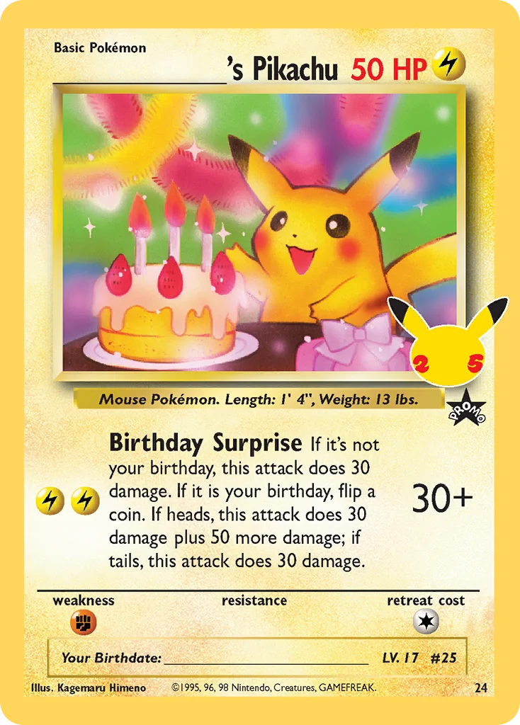 _____'s Pikachu CC24 Celebrations Pokemon Card
