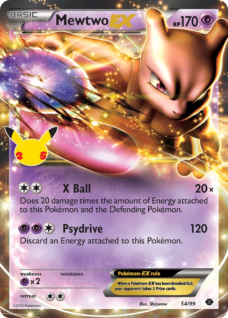 Mewtwo-EX CC54 Celebrations Pokemon Card