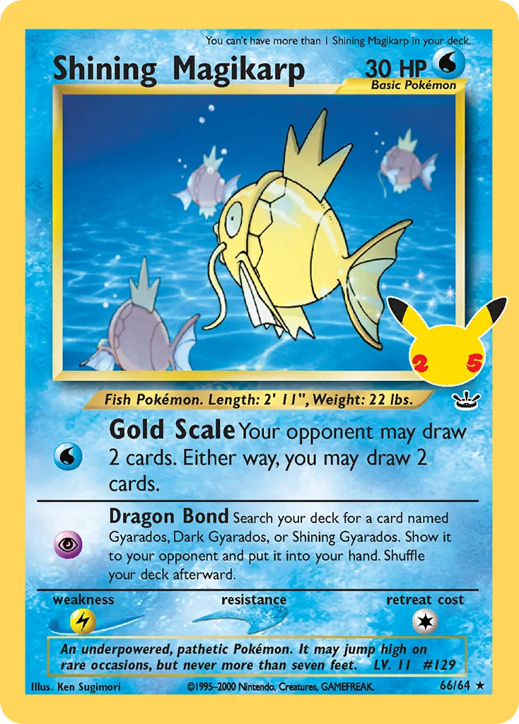 Shining Magikarp CC66 Celebrations Pokemon Card