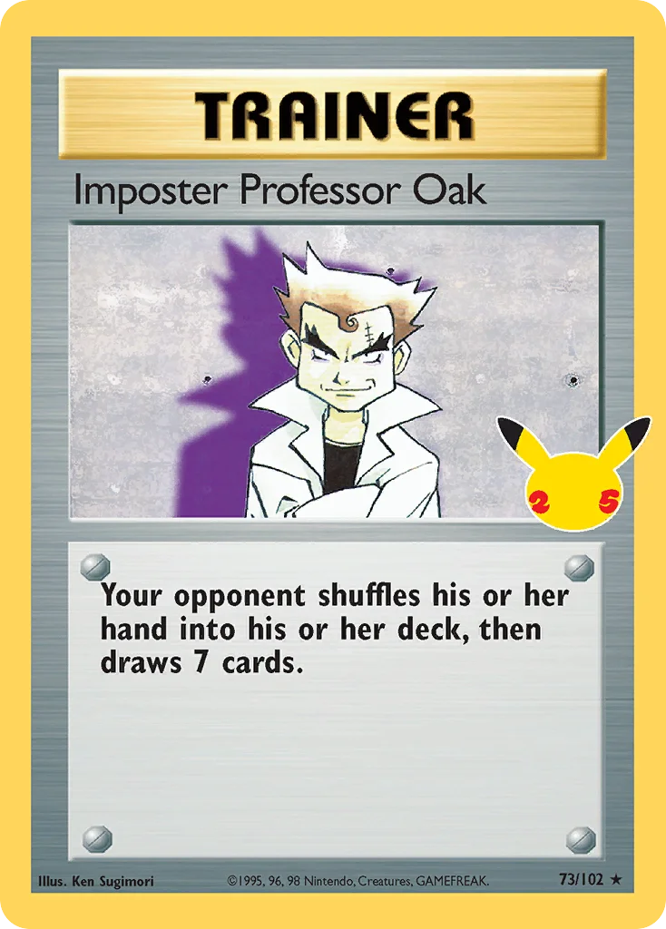 Imposter Professor Oak CC73 Celebrations Pokemon Card