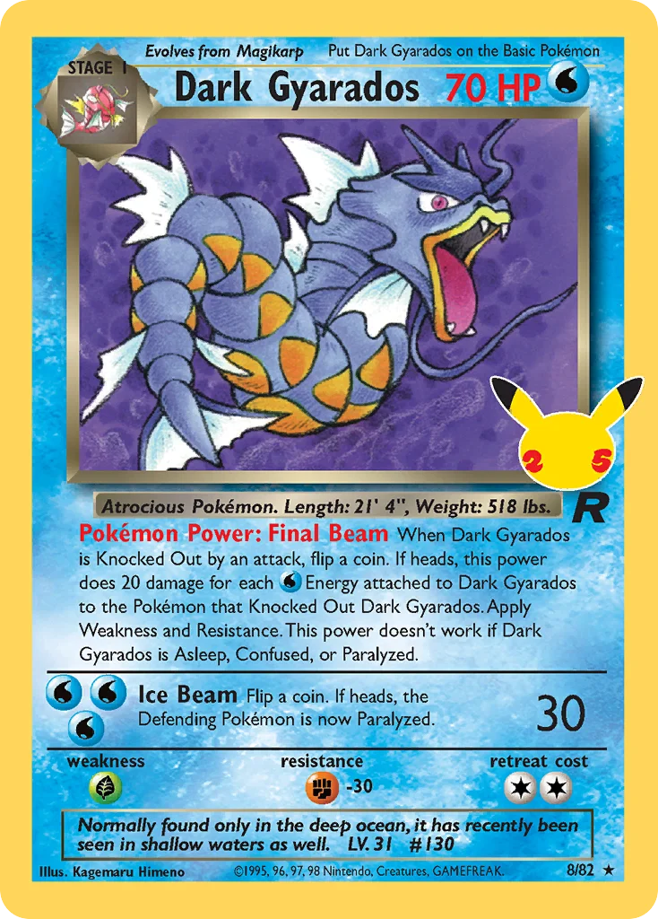 Dark Gyarados CC8 Celebrations Pokemon Card