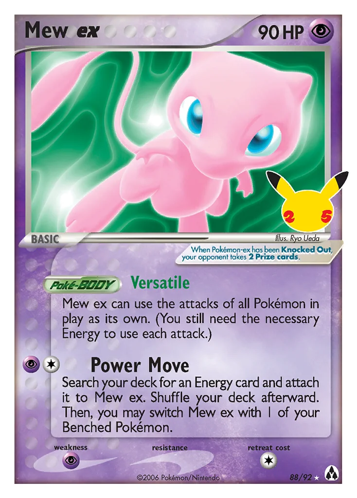 Mew ex CC88 Celebrations Pokemon Card