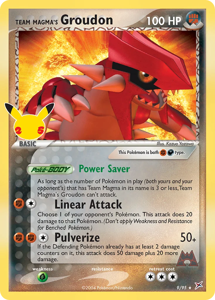 Team Magma's Groudon CC9 Celebrations Pokemon Card