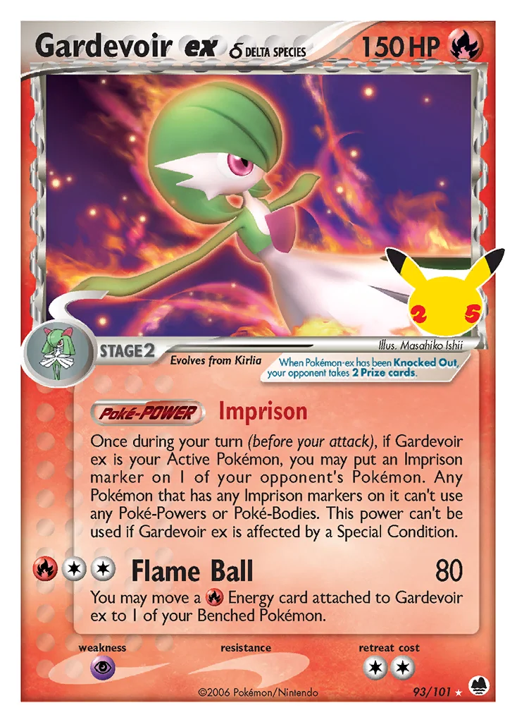 Gardevoir ex δ CC93 Celebrations Pokemon Card