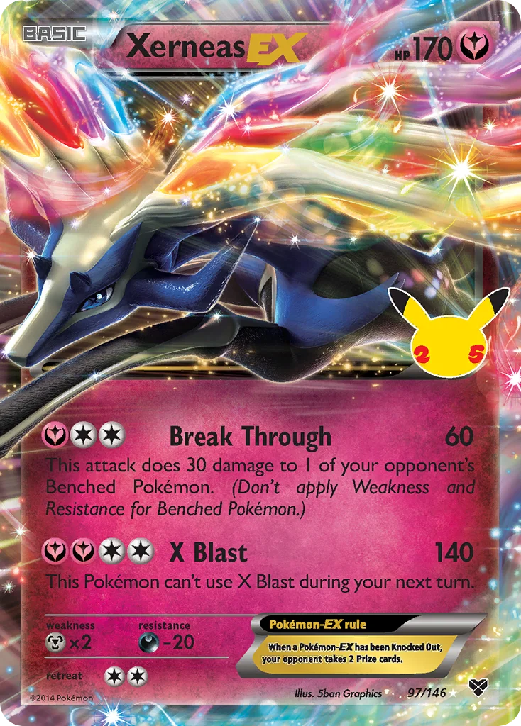 Xerneas-EX CC97 Celebrations Pokemon Card