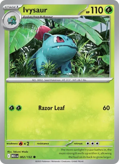 Ivysaur 002 Mega Evolution (ME1) Pokemon Card