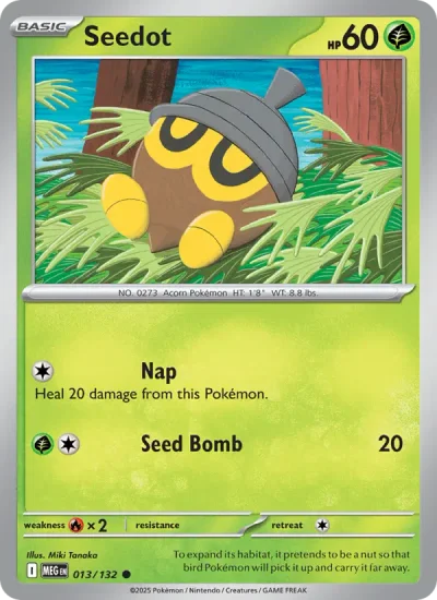 Seedot 013 Mega Evolution (ME1) Pokemon Card