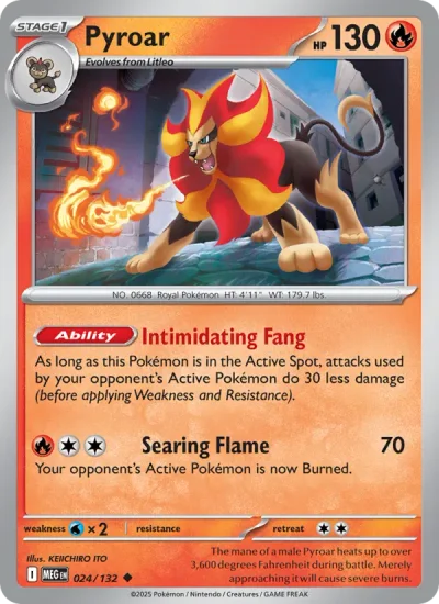 Pyroar 024 Mega Evolution (ME1) Pokemon Card