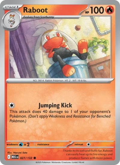 Raboot 027 Mega Evolution (ME1) Pokemon Card
