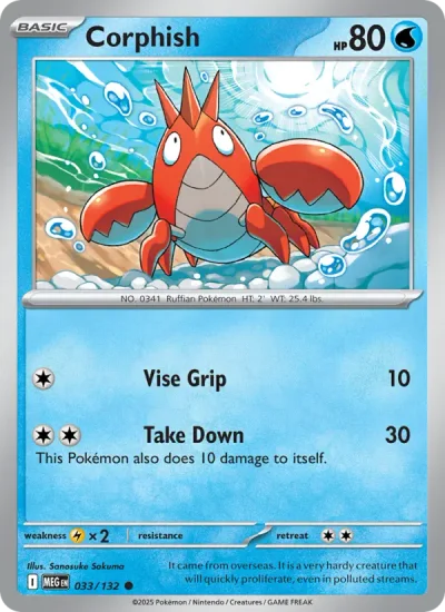 Corphish 033 Mega Evolution (ME1) Pokemon Card
