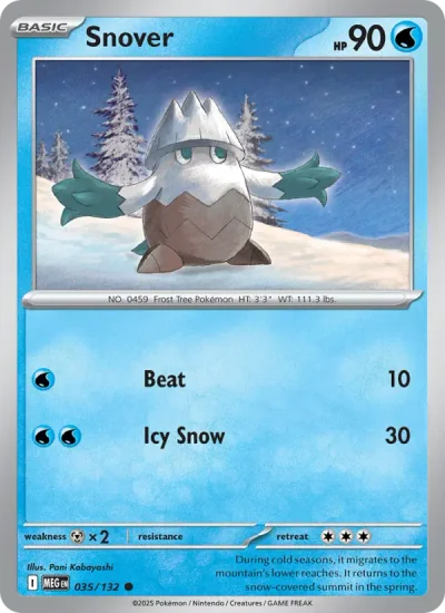 Snover 035 Mega Evolution (ME1) Pokemon Card