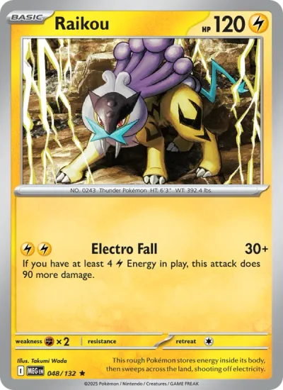 Raikou 048 Mega Evolution (ME1) Pokemon Card