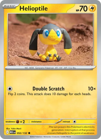 Helioptile 052 Mega Evolution (ME1) Pokemon Card