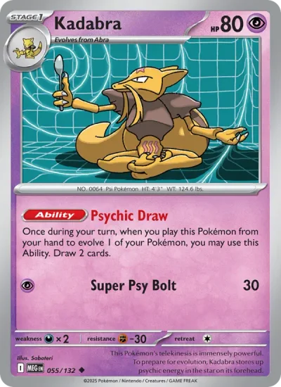 Kadabra 055 Mega Evolution (ME1) Pokemon Card