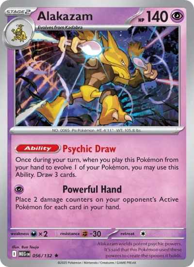 Alakazam 056 Mega Evolution (ME1) Pokemon Card