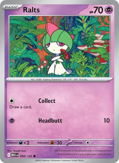 Ralts 058 Mega Evolution (ME1) Pokemon Card