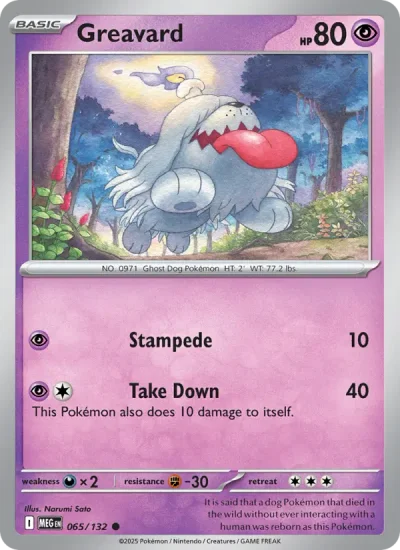 Greavard 065 Mega Evolution (ME1) Pokemon Card