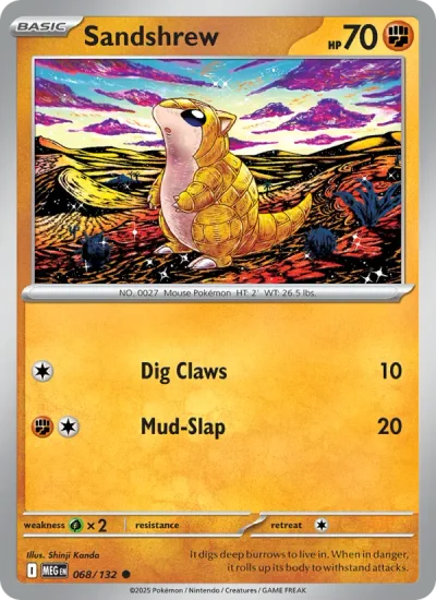 Sandshrew 068 Mega Evolution (ME1) Pokemon Card