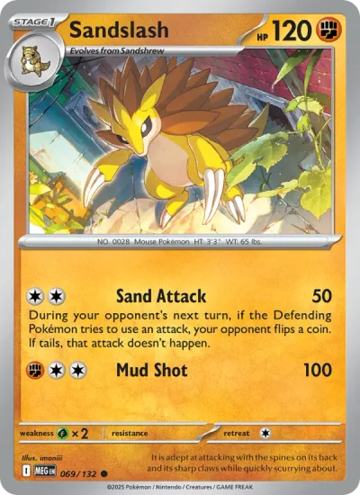 Sandslash 069 Mega Evolution (ME1) Pokemon Card