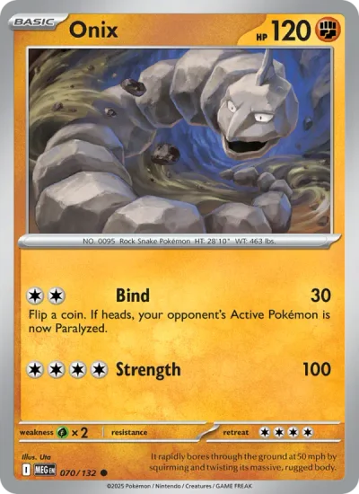 Onix 070 Mega Evolution (ME1) Pokemon Card