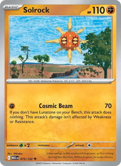 Solrock 075 Mega Evolution (ME1) Pokemon Card