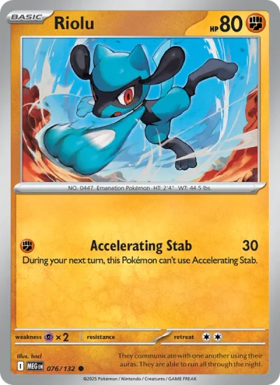 Riolu 076 Mega Evolution (ME1) Pokemon Card