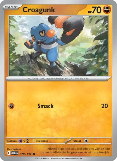 Croagunk 078 Mega Evolution (ME1) Pokemon Card