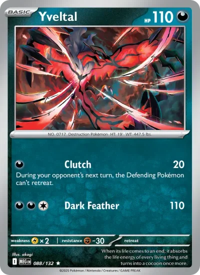 Yveltal 088 Mega Evolution (ME1) Pokemon Card