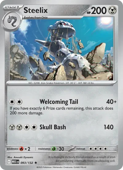 Steelix 093 Mega Evolution (ME1) Pokemon Card
