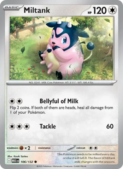 Miltank 106 Mega Evolution (ME1) Pokemon Card
