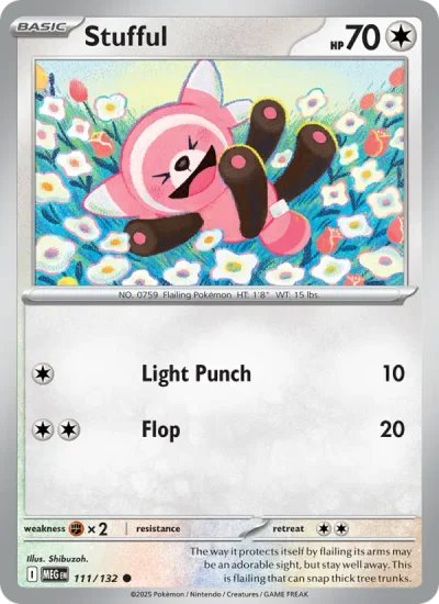 Stufful 111 Mega Evolution (ME1) Pokemon Card