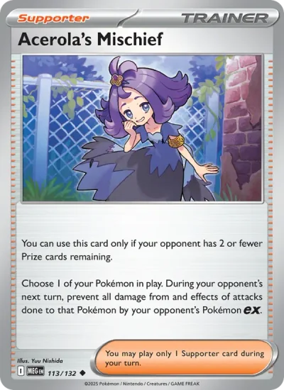 Acerola's Mischief 113 Mega Evolution (ME1) Pokemon Card