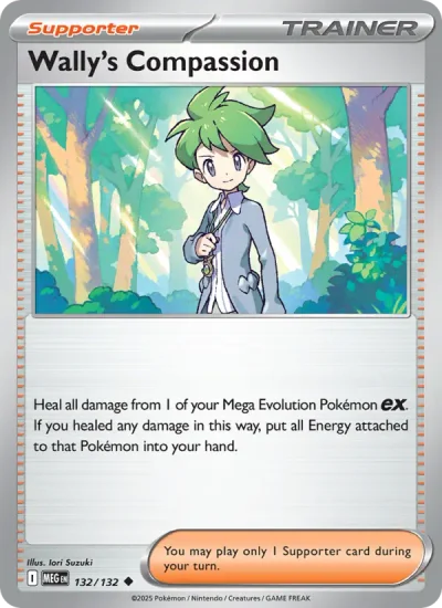 Wally's Compassion 132 Mega Evolution (ME1) Pokemon Card