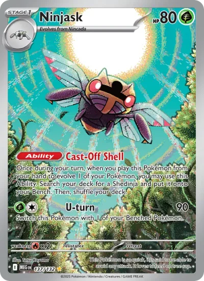 Ninjask 137 Mega Evolution (ME1) Pokemon Card