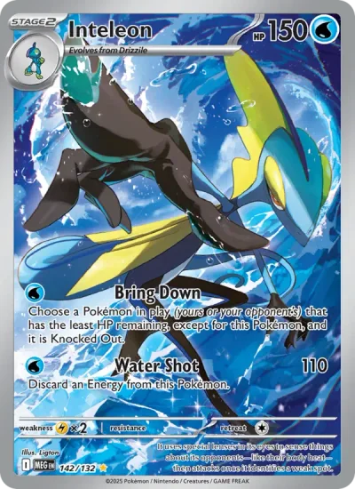 Inteleon 142 Mega Evolution (ME1) Pokemon Card
