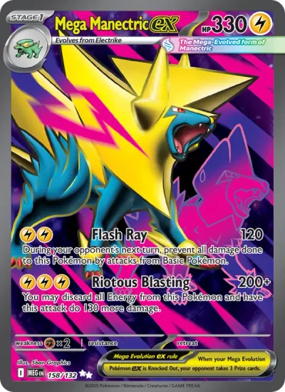 Mega Manectric ex 158 Mega Evolution (ME1) Pokemon Card
