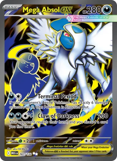 Mega Absol ex 161 Mega Evolution (ME1) Pokemon Card
