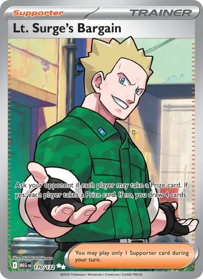 Lt. Surge's Bargain 170 Mega Evolution (ME1) Pokemon Card