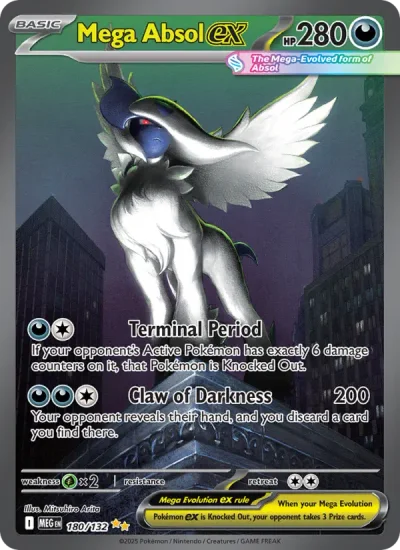 Mega Absol ex 180 Mega Evolution (ME1) Pokemon Card