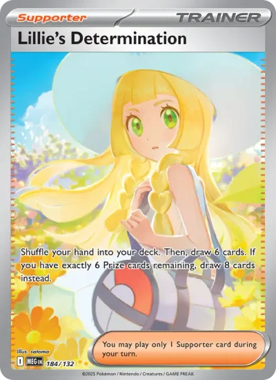 Lillie's Determination 184 Mega Evolution (ME1) Pokemon Card