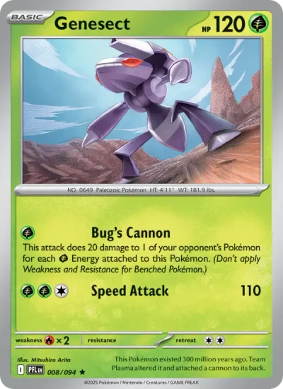 Genesect 008 Phantasmal Flames Pokemon Card