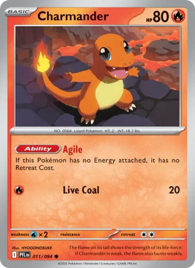 Charmander 011 Phantasmal Flames Pokemon Card